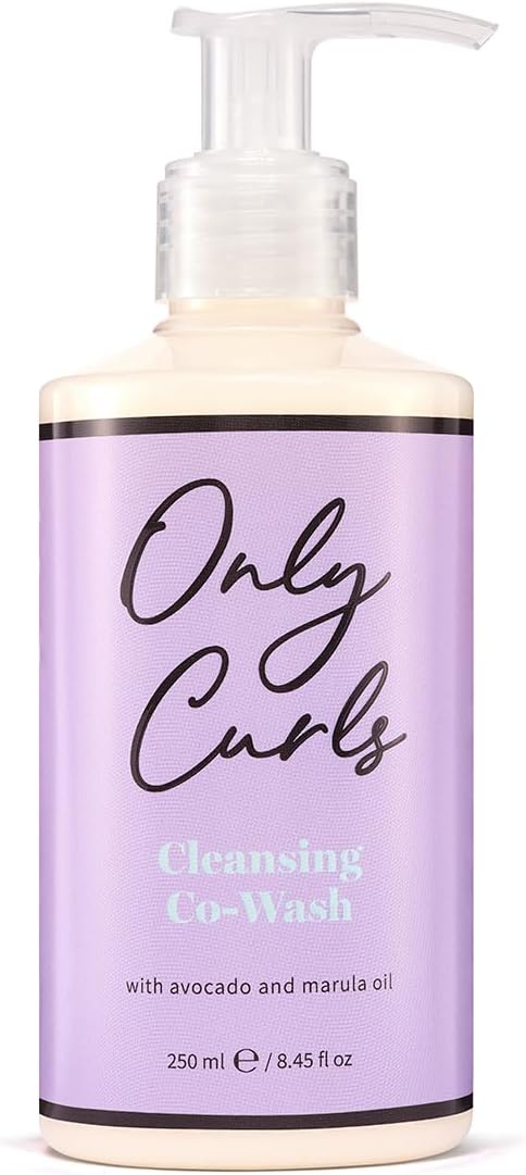 Only Curls Cleansing Co-Wash 250ml | Non-foaming 2-in-1 cleanser and conditioner with avocado, marula and castor oils for dry, frizz-prone curls