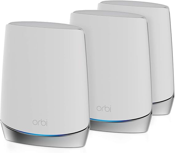 NETGEAR Orbi Whole Home Tri-Band Mesh WiFi 6 System (RBK753S) with 1-Year NETGEAR Armor Internet Security Router with 2 Satellite Extenders | Coverage up to 7,500 sq.ft, 40 Devices | 4.2Gbps
