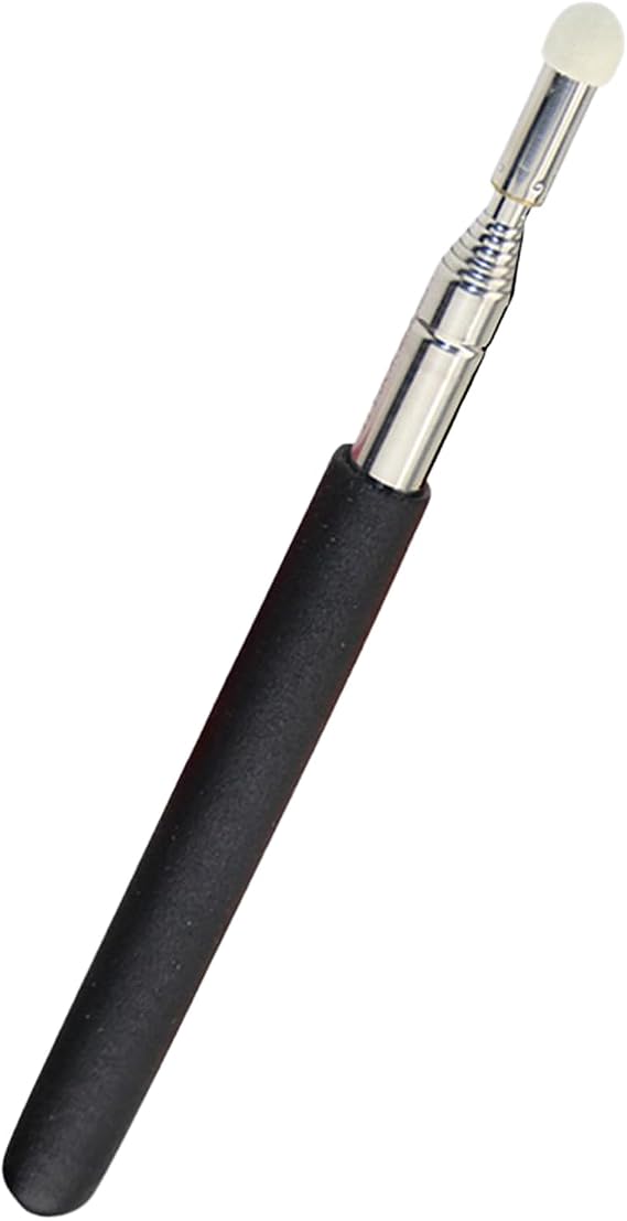 Telescopic Teaching Pointer for Teachers, 1 Pack Black Pointer with Felt Tip for Infrared Whiteboards Only, Extendable Handheld Presenter for Classroom, Blackboard, Display 39 Inch Length