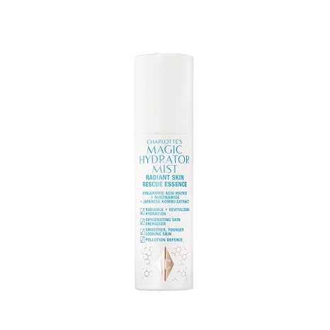 Charlotte Tilbury Magic Hydrator Face Mist - Instant, Dewy Glow | Hydrating, Weightless Facial Mist - Refresh Skin for Glass-Like Glow - Niacinamine and Hyaluronic Mesh Technology - Portable