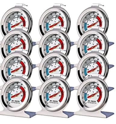 12 Pack Refrigerator Freezer Thermometer Large Dial Analog Thermometer