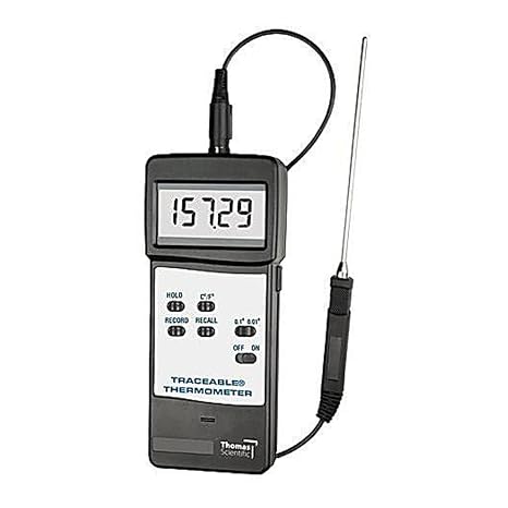 Thomas Traceable Resistance Temperature Detectors Platinum Thermometer,58 to 752 degree F,50 to 400 degree C