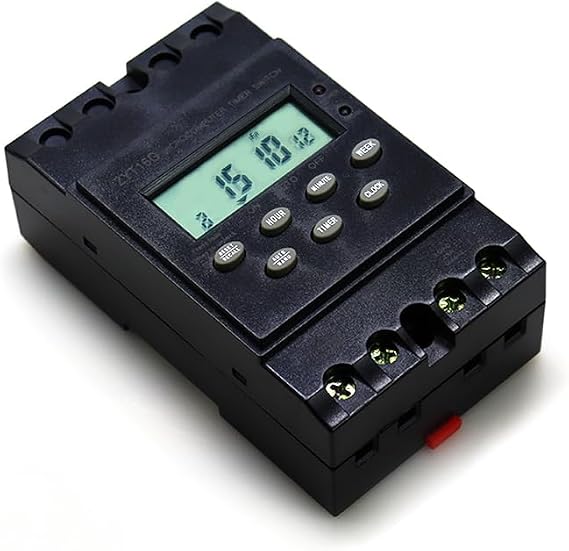 MISOL 12V Timer Switch, 25A Programmable Digital Timer with LCD Display, Auto On/Off Relay