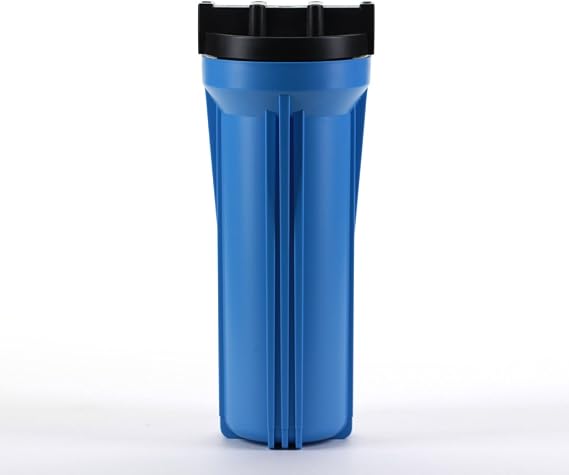 Hydronix HF3-10BLBK12PR Water Filter Housing 10" Blue Body Black Rib Cap RO, Whole House, Hydroponics - 1/2" w/PR