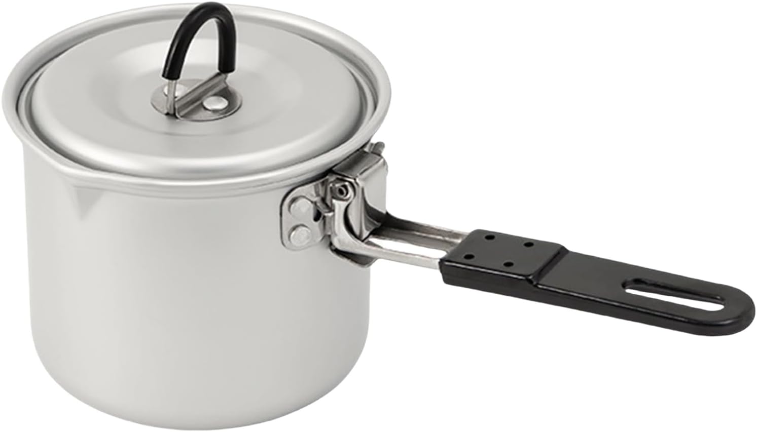 Efficient Camping Kettle Stable Silver Coffee Pots For Camping Backpacking And Outdoors Cooking With Foldable Handle