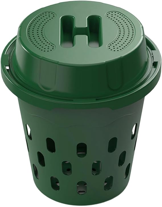 Lidded Compost Bin Garden, Inground Worm Composter, Outdoor Equipment with Durable Feature, Garden Composts Bin, Heavy-Duty Compost Container with Ventilated Design, Composter for Backyard