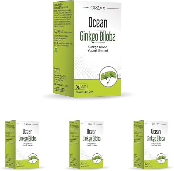 Orzax Ocean Ginkgo Biloba 30 Kapsül (4 paketi)