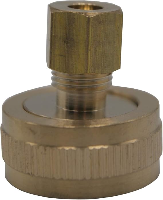 GHC-412-LF 3/4 Inch FHT x 1/4 Inch OD Brass Swivel Ice Maker Adapter