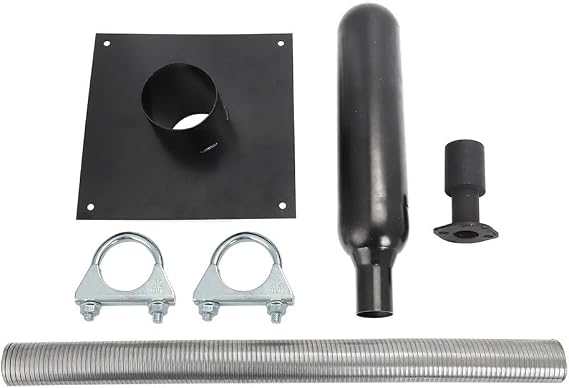 Generator Exhaust Extension Silencer Kit, Safety Vent Exhaust and Reduce Noise, Muffler Adapters and Flexible Hose Compatible With Multiple Generator Models, Exhaust Extension Muffler Kit