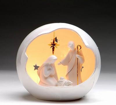 Appletree Design Holy Family Nativity Lighted Globe, 7-14-Inch Tall, Includes Light Bulb and Cord