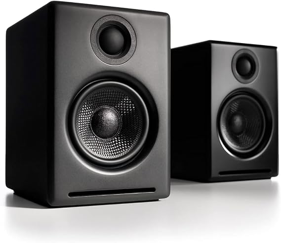 Audioengine A2 Plus Wireless Bluetooth Desktop Speakers, 60W, Black | Computer Speakers, Music and Gaming - Black