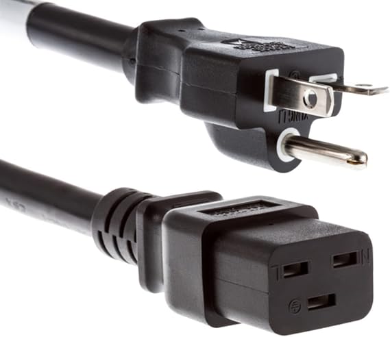 CablesAndKits 5-20P to C19 Heavy Duty Power Cord 6ft, 20A/125V, 12 AWG