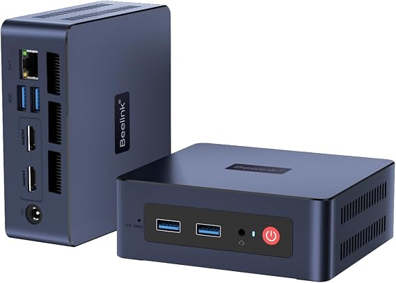 Beelink SER3 Mini PC, AMD Ryzen 3 3200U (up to 3.5GHz), 8GB DDR4 RMA 256GB PCle3.0 SSD, Mini Computer Support 4K HD Dual HDMI,WiFi5, BT5.0, USB3.2