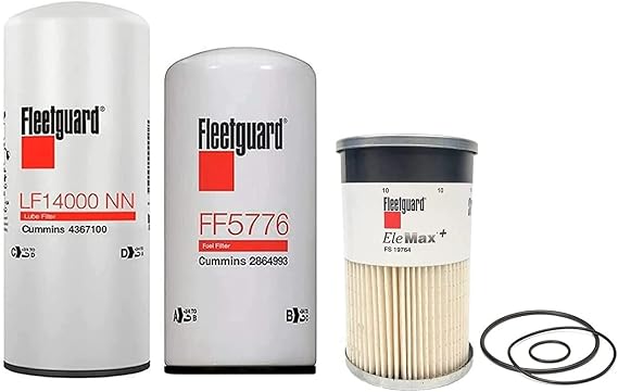 Genuine Fleetguard - Cummins Filtration LF14000NN - FF5776 - FS19764 Maintenance Filters Kit For Cummins