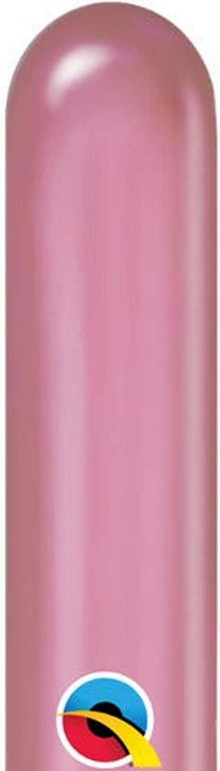 Qualatex 58287 Chrome - Mauve Latex Balloons, 260Q, Mauve, Pack of 100