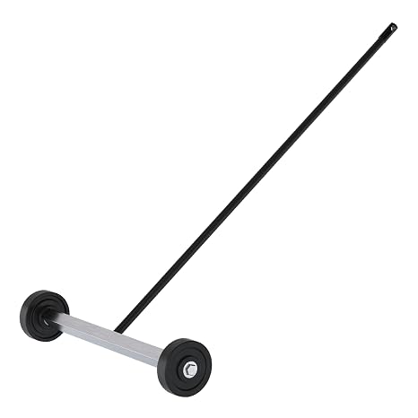 Master Magnetics Magnetic Sweeper with Wheels - Rolling Magnet Sweeper - Powerful Magnetic Tool for Lawn and Shop Use - Pick Up Nails and Other Metal Debris - Strong 30 lb Pull - 14.5