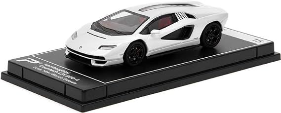 PosterCars - 1:64 Scale Lamborghini Countach LPI 800-4 Bianco Siderale Hypercar League Collection No.15 White