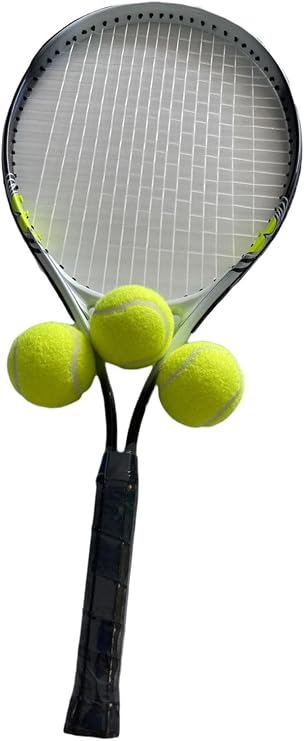 Muba Yetişkin Kort Tenis Raketi Seti Başlangıç Seviye Tenis Raketi Seti + Taşıma Çantası yeşil Grip L1, 9yeşil