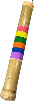 Natural Wood Rain Stick for Meditation rainbow