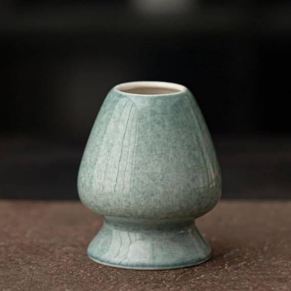 Matcha Tea Whisk Holder Ceramic Holder Chasen Stand fit for Traditional Japanese Tea Matcha Chasen Tea Set Accessories (Blue 1)