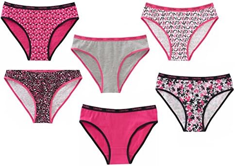 Calvin Klein Girls Graphic 6PK Bikini Panty