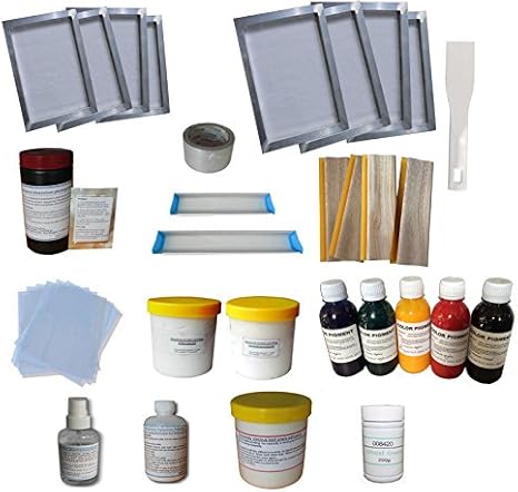 Screen Printing Simple Materials Kit Bundle Squeegee Ink Silk Screen Printing Accesories Supply Hand Tools