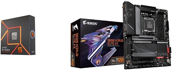 AMD Ryzen 5 7600X + GIGABYTE B650 AORUS ELITE AX Motherboard