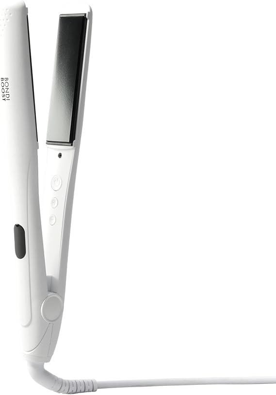 BONDIBOOST Aloe Plated Flat Iron, 1 Inch | 1-inch aloe-plated flat iron for smooth, sleek straightening with gentle glide.