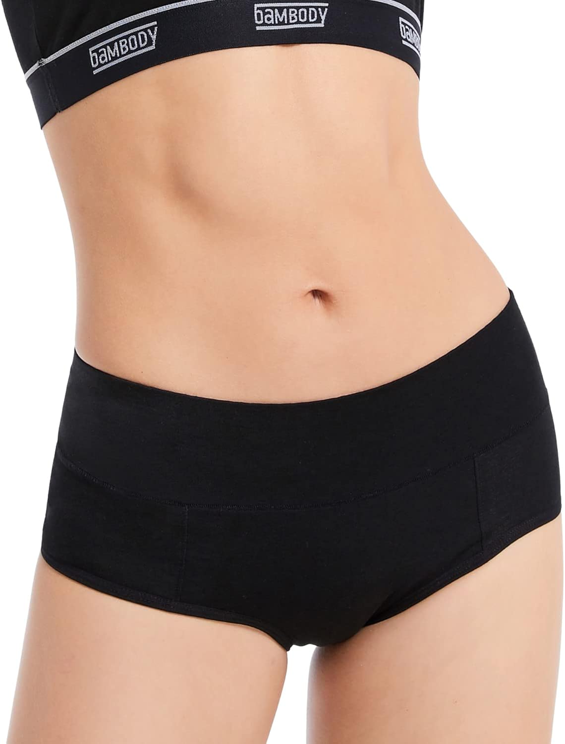 Bambody Absorbent Panty: Period Panties | Maternity and Postpartum Underwear - 1 Pack: Black - Size 9