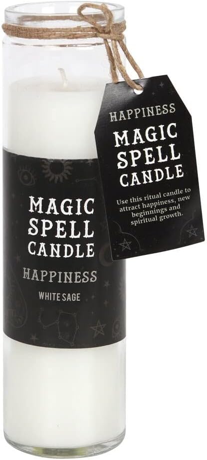 White Sage Happiness Magic Spell Tube Candle