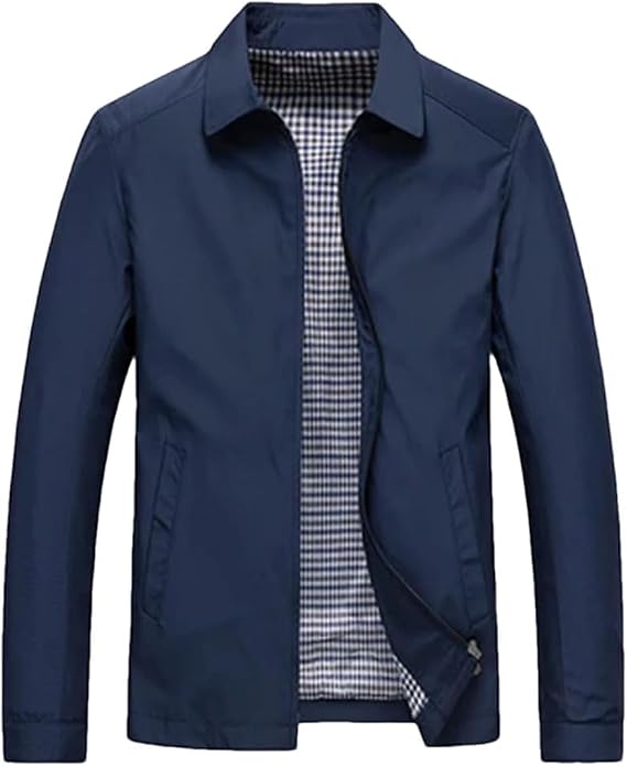 Men's Sports Jackets Long Sleeve Lapel Outdoor Windbreaker Men Business Casual Jacket