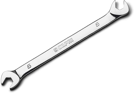 Capri Tools 6 mm Angle Open End Wrench, 30 and 60 angles, Metric