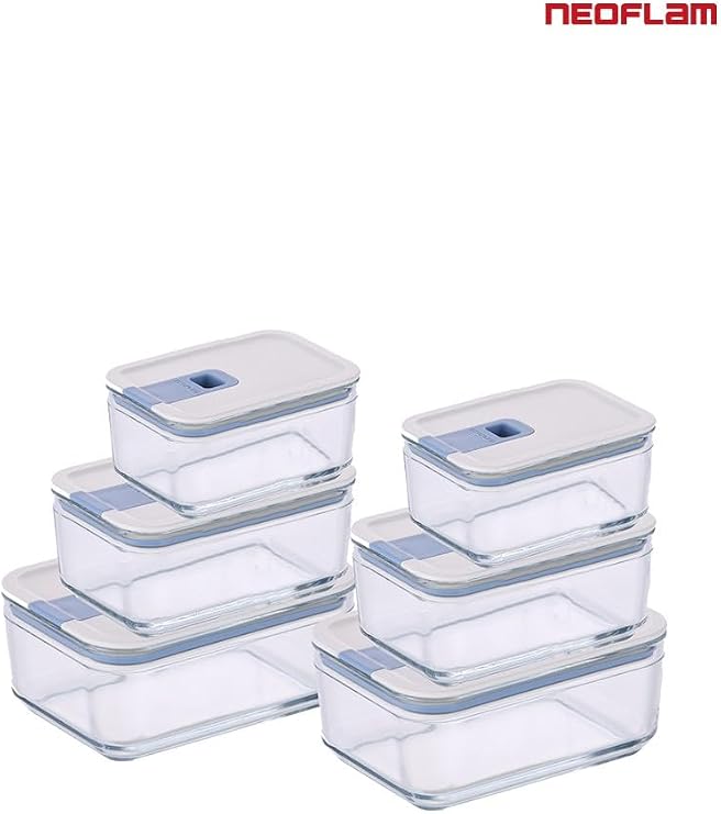 Neoflam Perfect Seal Cam Saklama Kabı Seti, 6 Parça