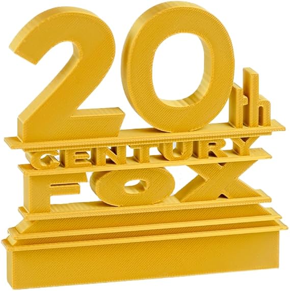 MO'FUN - 20th Century Fox Logo Toy Sign, Finished in High Detail Shiny Gold - Large 4.5"