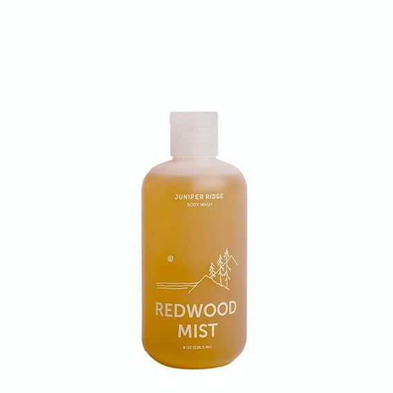 JUNIPER RIDGE Redwood Mist Body Wash - All-Purpose Liquid Castile Soap, Multi-Use Body Wash, Shampoo, Hand Wash, Face Wash, Clean, Vegan, Paraben Free, Preservative Free, 8 oz