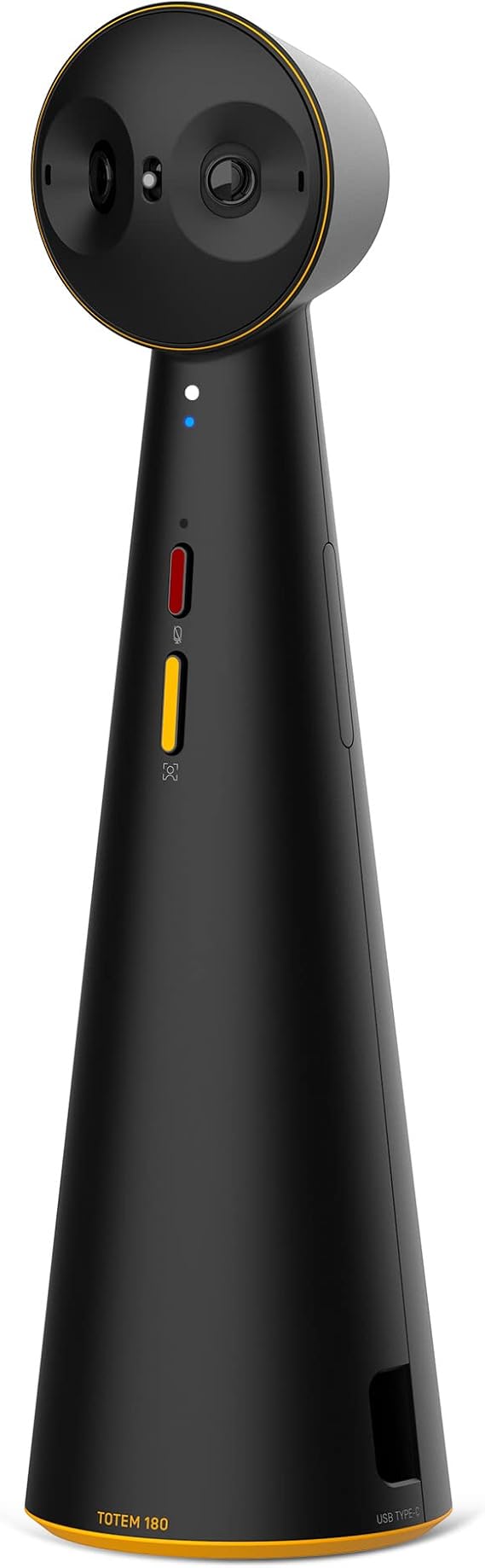 IPEVO Totem 180 4K Panoramic Video Conference Camera w/ 180 & 120 View, Premium Webcam, Full Room Coverage, AI Auto Framing, Noise Reduction Mics, Plug-and-Play USB-C, Remote Hybrid Learning