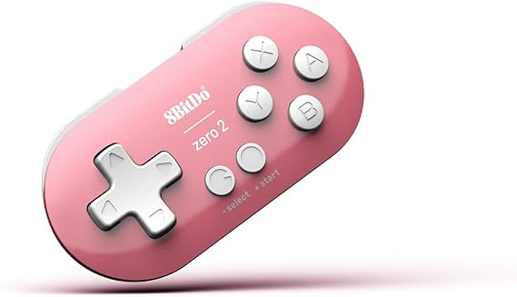 8bitdo Zero 2 Game Controller Bluetooth Wireless Windows Android macOS RaspberryPi Steam Pink Edition
