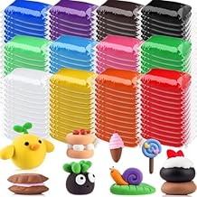VioraWhite 72 Pcs 38oz Air Dry Clay Bulk Modeling Magic Ultra Lightweight Foam Modeling Clay for Kids Adults DIY Gifts Party Arts Crafts and School Project Supplies(Classic Color)