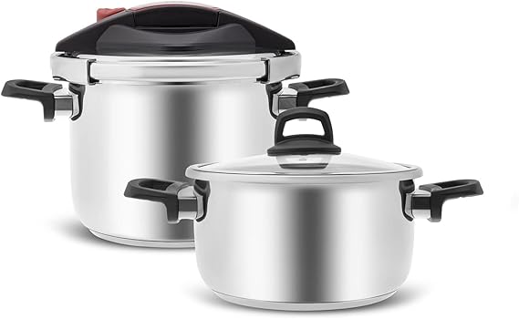 Karaca Perfect Red 4+6 L Pressure Cooker Set