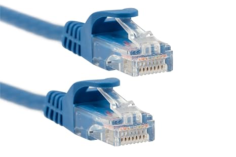 CablesAndKits Cat6 Ethernet Patch Cable 2 ft Blue, Snagless EASYBoot