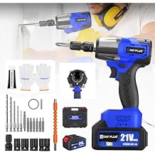 Cordless Impact Wrench,Cordless Impact Wrench High Torque with 6000mAh Battery,Brushless Power Electric Impact Red Wrench with 2500RPM Speed,Fast Charger, Dual Speeds for Car/Repair
