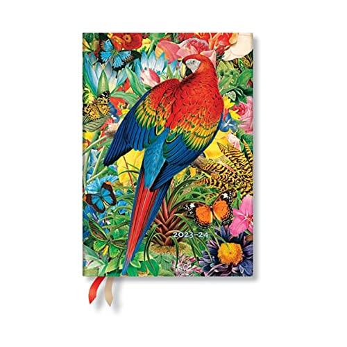 Paperblanks 18 Month Diaries 2023-2024 Tropical Garden | Horizontal | Midi 130 180 mm