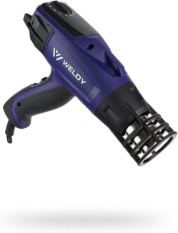 WELDY - HG 330-S Heat Gun - Car Wrap Kit - Light Weight- High Performance - Nozzle Heat Protection Device - 16 Ft Cord - Air Intake Guards - Adjustable Heat Dial