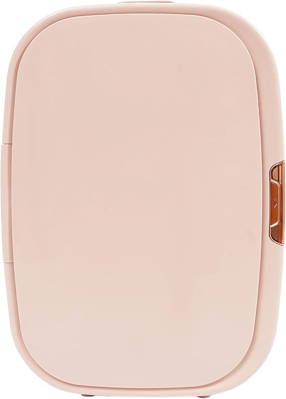 Beauty Mini Fridge for tic Storage, 12 Liter Compact Refrigerator for Beauty, Makeup and Cosmetics, Portable Makeup Fridge for Bedroom, Office (Pink)