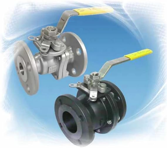 316 Stainless Steel Flanged x Flanged Ball Valve, Locking Lever, 1" Pipe Size - SV50116M010
