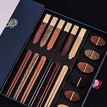 Chopsticks reusable, Reusable Chopsticks, Chopsticks disposable lightsaber chopsticks 6 Pairs Household Chinese Style Chopsticks, Non-Slip Chopsticks Gift Box Set ( Color : G )