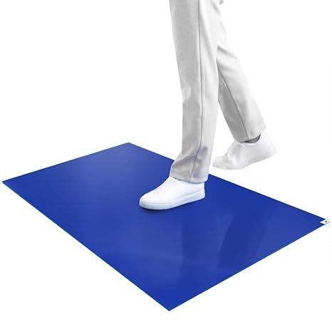SATECH Sticky/Tacky/Adhesive Mat 36" x 45" Blue(Case of 4 Mats,30 Sheets Each) for Cleanroom Laboratory Construction Hospital Pets