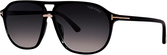 Tom Ford BRUCE FT 1026 Shiny BlackDark Grey Shaded 6112145 men Sunglasses