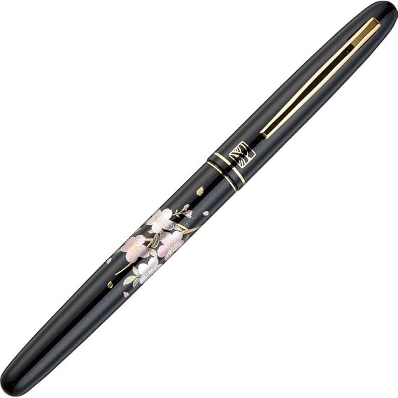 Kuretake DU184-015 Brush Pen, Kuretake Fountain Brush, Sakura Song, Black Barrel
