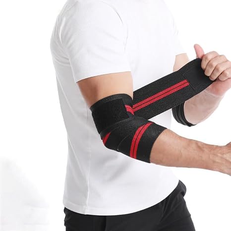 Elbow Support for Tendonitis,2 Packs Elbow Compression Sleeve for Men and Women,Adjustable Strap for Tennis Elbow Relief,Weightlifting,Arthritis,Workouts,Reduce Joint Pain (Red)